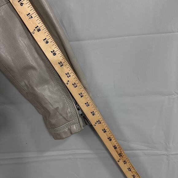 Vintage Y2k Diesel Co Leather Jacket Men Large Goat Moto Racer Biker Gray Zip - Picture 16 of 16